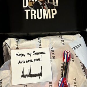 Donald Trump POTUS T-Red Wave Sneakers Size M11/W12.5 In Hand Ready To Ship Shoe